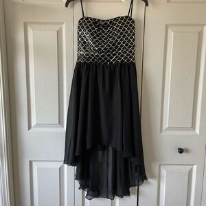 Love Reign Strapless Sequin High-low Dress